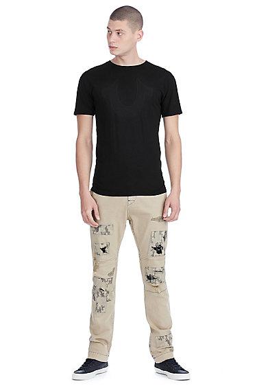 Mens Mesh Horseshoe Tee | Black | Size X Small | True Religion