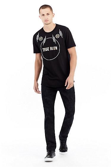Mens Jacquard Camo Rocco Skinny Jean | Midnight Camo | Size 28 | True Religion