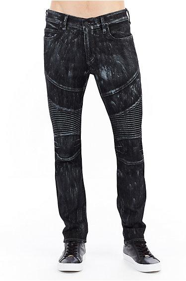 Rocco Classic Moto Mens Jean | Platinum Nights | Size 29 | True Religion