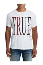 Mens Barbed Wire Logo Tee | White | Size X Small | True Religion