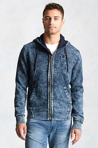 True Religion Classic Zip Up Mens Hoodie - Gothic Ruins