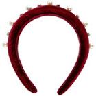Scunci Red Velvet Embellished Headband