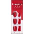 Kiss Reddy Or Not Impress Color Press-on Manicure