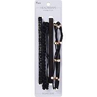 Scunci Slim Black And Gold Headwraps
