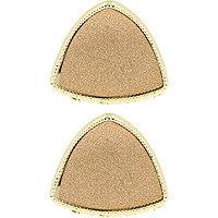 Capelli New York Rose Gold Triangular Glitter Claw Clips 2 Pc