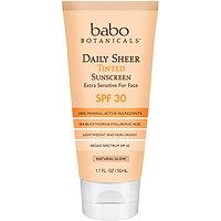 Babo Botanicals Daily Sheer Tinted Mineral Sunscreen Spf 30 Fragrance Free For Sensitive Skin