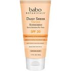Babo Botanicals Daily Sheer Tinted Mineral Sunscreen Spf 30 Fragrance Free For Sensitive Skin