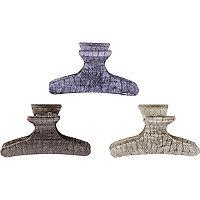 Riviera Blue Crocodile Print Claw Clips