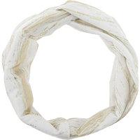 Capelli New York White Jersey With Metallic Print Twist Front Headwrap