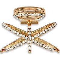 Elle Gold Rhinestone Jaw Clip