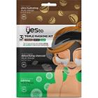 Yes To Triple Masking Kit With Coconut, Charcoal, And Cucumbers