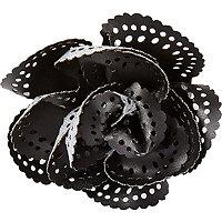 Riviera Scalloped Cut Faux Leather Flower Clip