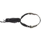 Pink Pewter Black W/ Gold Swirls Ribbon Headwrap