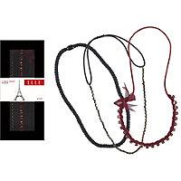 Elle Maroon Holiday Head Wraps
