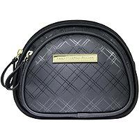 Anna Martina Franco Tonal Plaid Double Zip Dome Cosmetic Case
