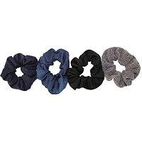 Jessica Simpson Black And Navy Scrunchies