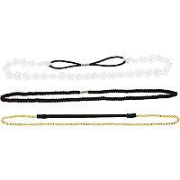 Capelli New York Daisy Trim Gold Combination Head Wrap 3 Pk