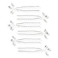 Scunci Silver & Rhinestone Hair Pins