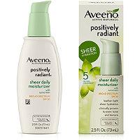 Aveeno Positively Radiant Sheer Daily Moisturizer Spf 30