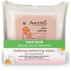 Aveeno Ultra-calming Makeup Removing Wipes Twin Pack