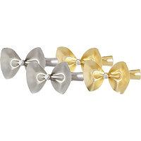 Elle Matte Gold & Silver Bow Salon Clips