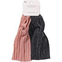 Scunci Pink And Black Headwraps