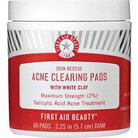 First Aid Beauty Skin Rescue Acne Clearing Pads With White Clay