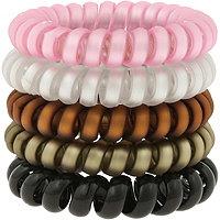 Capelli New York Pearlized Phone Cord Pony Holders 5 Pc
