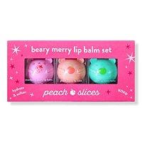 Peach Slices Beary Merry Lip Balm Set