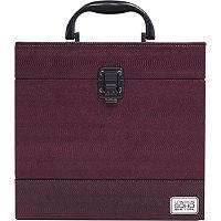 Soho Triple Slider Burguny Wine Beauty Case