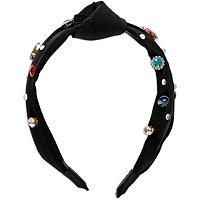 Scunci Black Jeweled Knot Headband