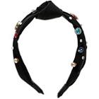 Scunci Black Jeweled Knot Headband