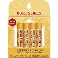 Burt's Bees Beeswax Lip Balm 4 Pack