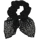 Capelli New York Black Embroidered Tailed Eyelet Twister
