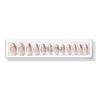 Static Nails Rose Gold French Velvet Effect Reusable Pop-on Manicure