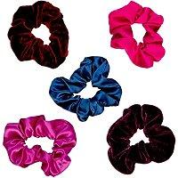 Scunci Velvet And Satin Scrunchies