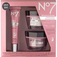 No7 Restore & Renew Face & Neck Multi Action Anti-aging Skincare System