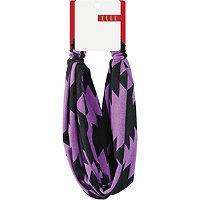 Elle Purple And Black Geoprint Headwrap
