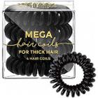 Kitsch Mega Black Hair Tie Bobble 4 Pc