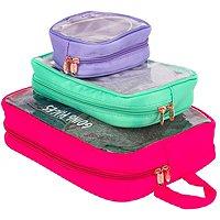 Miamica 3 Piece Travel Packing Cubes