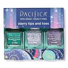 Pacifica Starry Tips & Toes Vegan Nail Polish And Glitter Top Coat Trio
