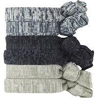 Scunci Heathered Knotted Ponytailers