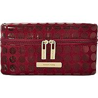 Tartan + Twine Blithe Sparkle Maroon Beauty Case