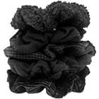 Kitsch Black Assorted Textured Scrunchies