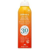 Derma E Ultra Sheer Mineral Body Sunscreen Mist Spf 30
