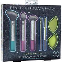 Real Techniques Keep Calm + Merry On Glowing Highlight + Flawless Lashes Kit