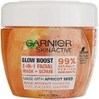 Garnier Skinactive Glow Boost 2-in-1 Facial Mask And Scrub