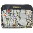 Tartan + Twine Perennial Blooms Large Purse Kit Makeup Bag With Embroidered Flowers