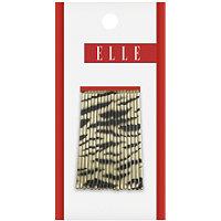 Elle Gold/black Curved Metallic Bobby Pins 18 Pc