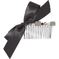 Elle Side Comb With Black Ribbon